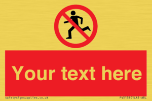 Custom No Running Sign